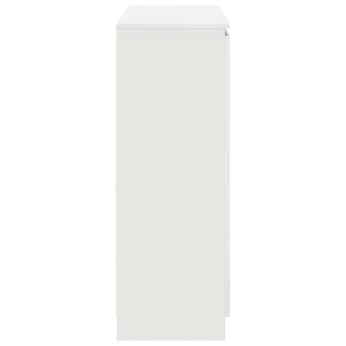 Skænk med skuffer 100,5x35x98,5 cm konstrueret træ hvid