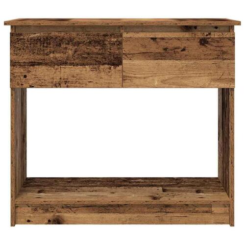 Konsolbord med skuffer 85,5x38,5x74,5 cm gammelt træ-look