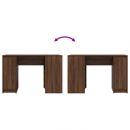 Skrivebord 120x42x76 cm konstrueret træ brun egetræsfarve