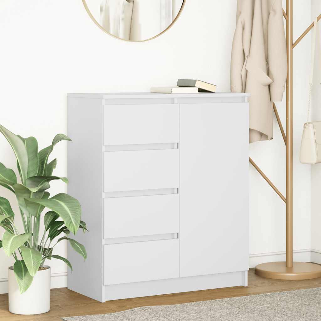 Skænk Med Skuffer 71X35X84 Cm Konstrueret Træ - Hvid