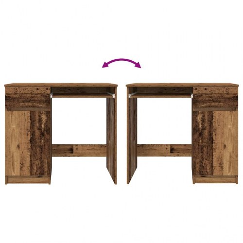 Skrivebord 86x49x76 cm konstrueret træ gammelt trælook