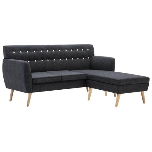 Chaiselong sofa 171,5x138x81,5 cm stofbetræk mørkegrå