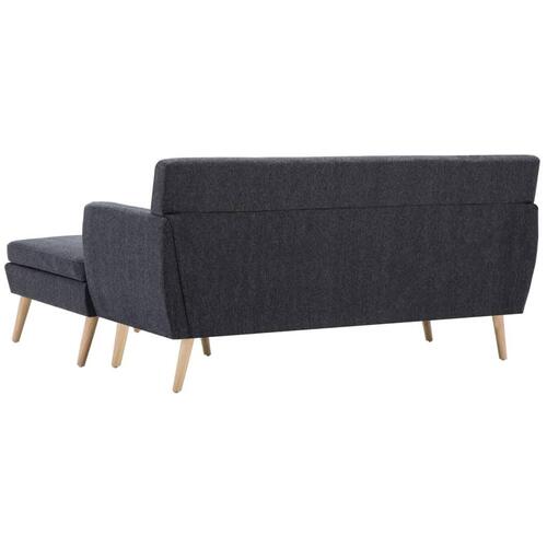 Chaiselong sofa 171,5x138x81,5 cm stofbetræk mørkegrå