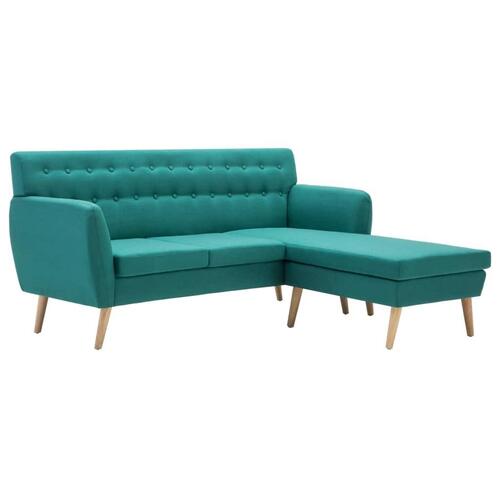 Chaiselong sofa 171,5x138x81,5 cm stofbetræk grøn