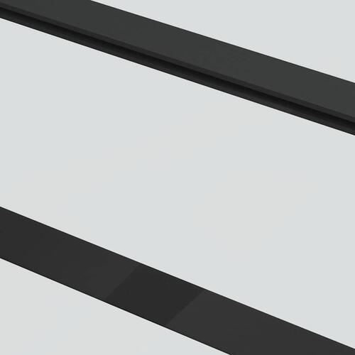 Skydedør med hardwaresæt 102x205 cm ESG glas sort