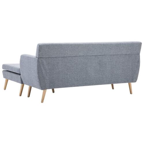 Chaiselong sofa 171,5x138x81,5 cm stofbetræk lysegrå