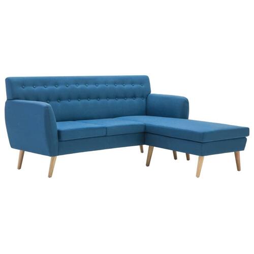 Chaiselong sofa 171,5x138x81,5 cm stofbetræk blå