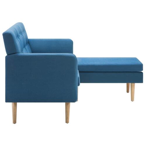 Chaiselong sofa 171,5x138x81,5 cm stofbetræk blå