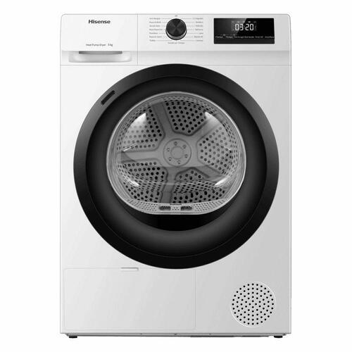 Hisense DHQE800BW2 kondens-tørretumbler med varmepumpe, 8 kg
