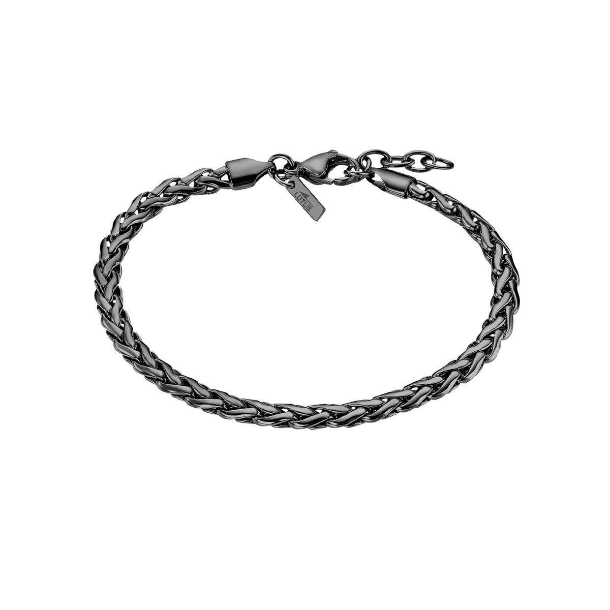 Lotus LS2366-2/3 armbånd til kvinder - flettet kæde i mørk metalfinish