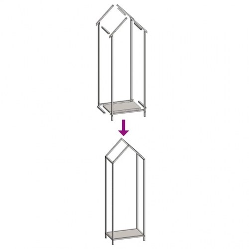 Brændestativ 40x25x120 cm koldvalset stål sort
