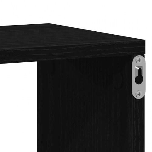 Væghylder 2 stk. - 100 × 15 × 30 cm i konstrueret træ, sort eg