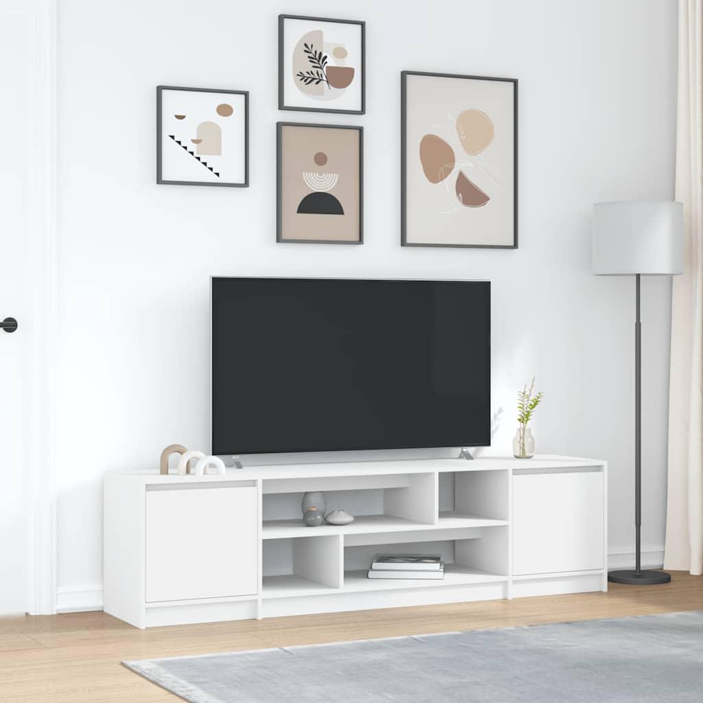 Sengebord Med Led-Lys 100X41X50 Cm - 188.5 cm / Hvid