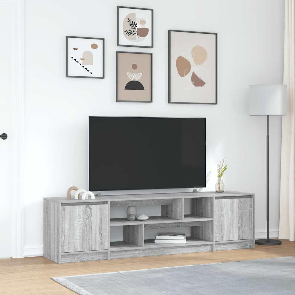Tv-skab 188,5 × 41 × 50 cm i konstrueret træ - grå sonoma-eg