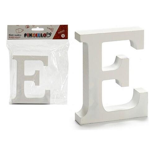 Brev E Hvid Træ 2 x 11 cm
