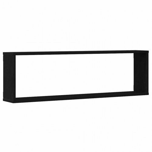 Væghylder 4 stk. - 100 × 15 × 30 cm i konstrueret træ, sort eg