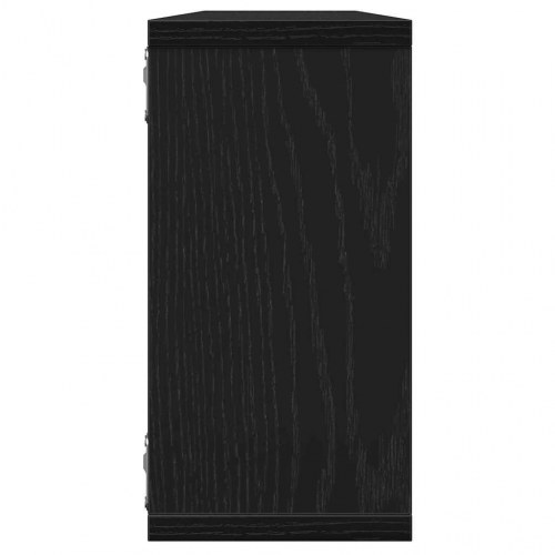 Væghylder 4 stk. - 100 × 15 × 30 cm i konstrueret træ, sort eg