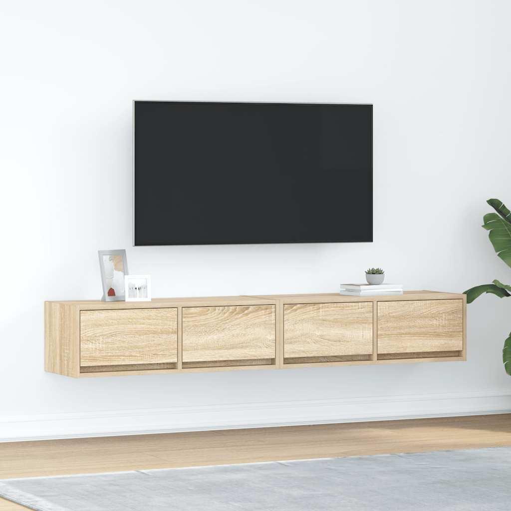 Tv-Borde 60X31X25,5 Cm Konstrueret Træ - 2 / Sonoma-eg / 80 x 31 x 25.5 cm