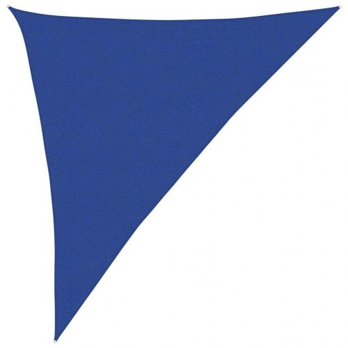 Solsejl trekantet 3×4×5 m - HDPE 160 g/m², blå