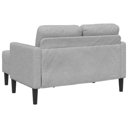 2-personers sofa med chaiselong L-formet 125 cm stof skygrå