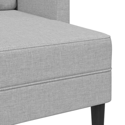 2-personers sofa med chaiselong L-formet 125 cm stof skygrå