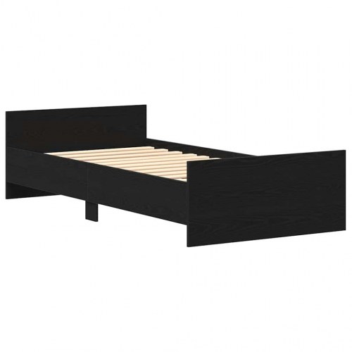 Sengeramme 75×190 cm i sort eg - konstrueret træ, uden madras