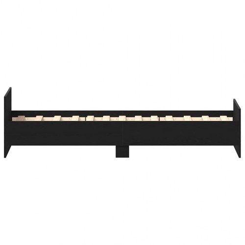 Sengeramme 90 x 190 cm - konstrueret træ i sort eg