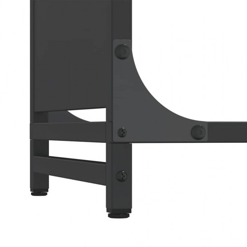 Brændestativ 60 × 28 × 90 cm - koldvalset stål, sort