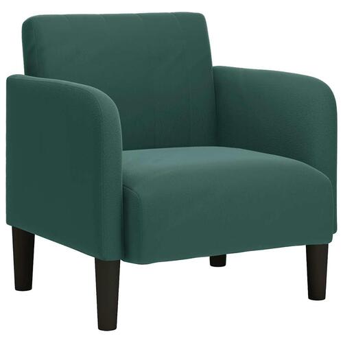 Sofastol med armlæn 54 cm fløjl mørkegrøn