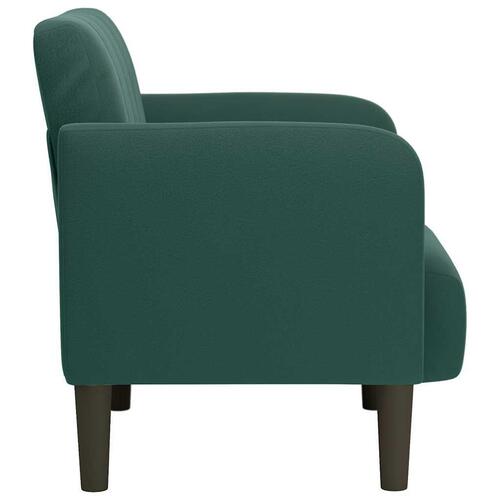 Sofastol med armlæn 54 cm fløjl mørkegrøn