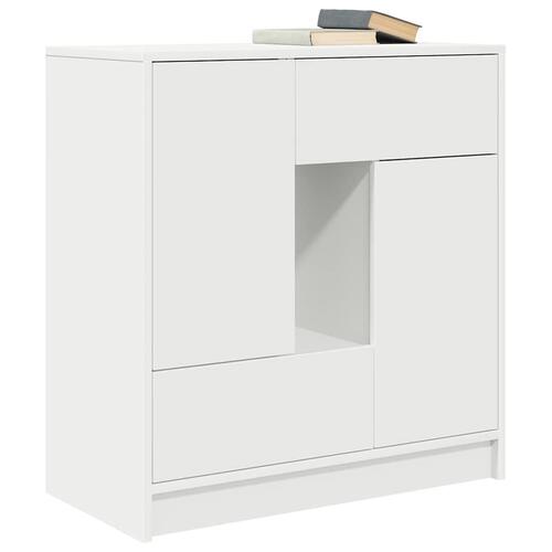 Skænk med skuffer og låger 70,5x34x74,5 cm hvid