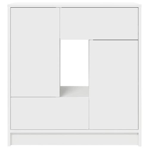 Skænk med skuffer og låger 70,5x34x74,5 cm hvid