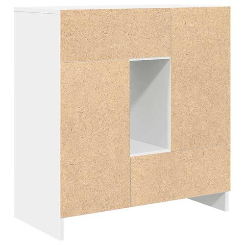 Skænk med skuffer og låger 70,5x34x74,5 cm hvid