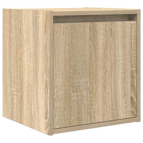 Væghængt sengebord 38x34x40 cm sonoma-eg