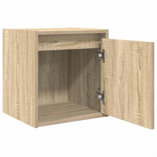 Væghængt sengebord 38x34x40 cm sonoma-eg