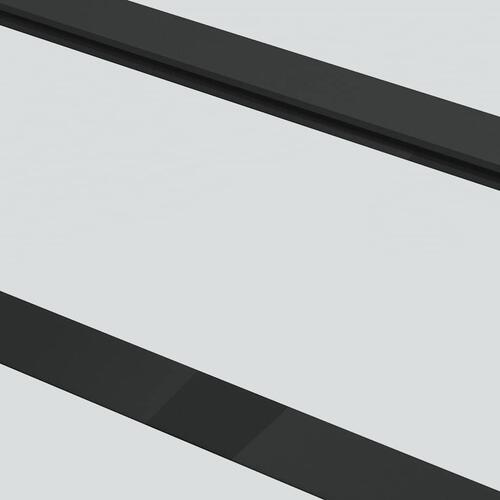 Skydedør med hardwaresæt 90x205 cm ESG glas sort