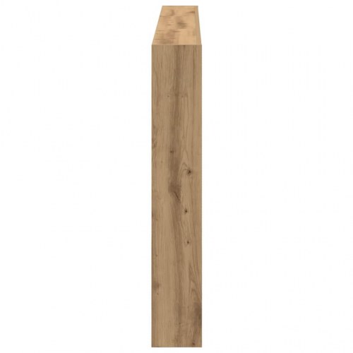 Sengegavl med opbevaring og LED-lys - kunsteg, 180 x 17 x 102 cm