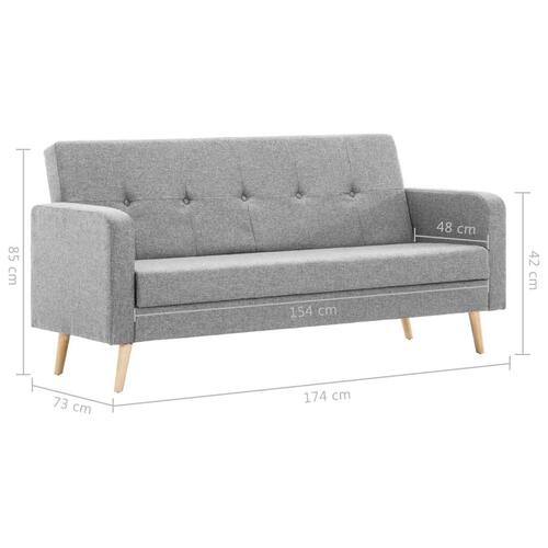 Sofa stof lysegrå