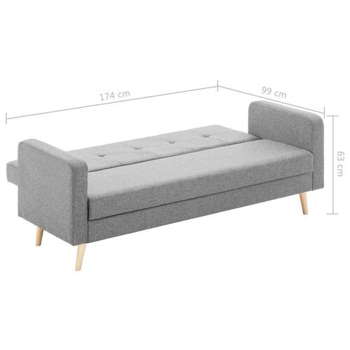 Sofa stof lysegrå