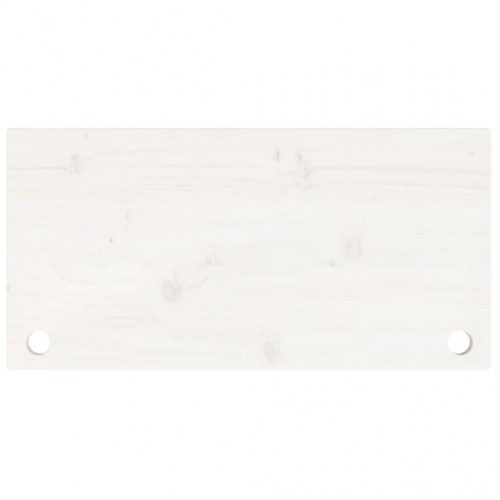 Skrivebordsplade 80x40x2,5 cm massivt fyrretræ hvid