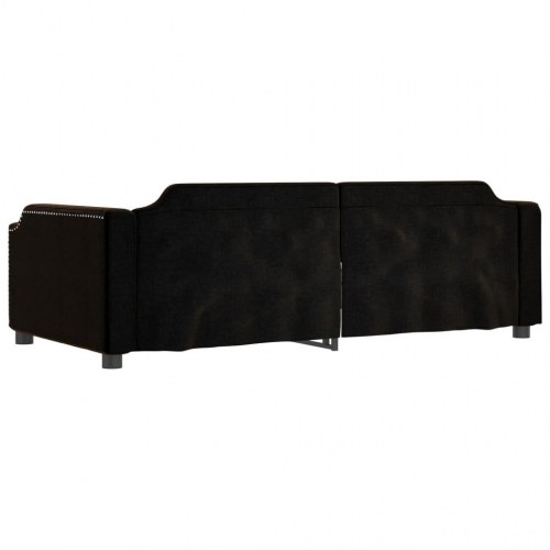 Daybed 90x190 cm i stof - sort sovesofa til stue og soveværelse