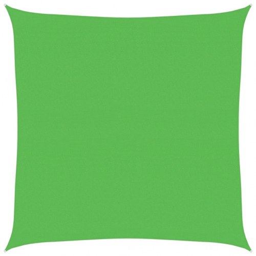Solsejl 7 x 7 m - HDPE 160 g/m², lysegrøn firkantet