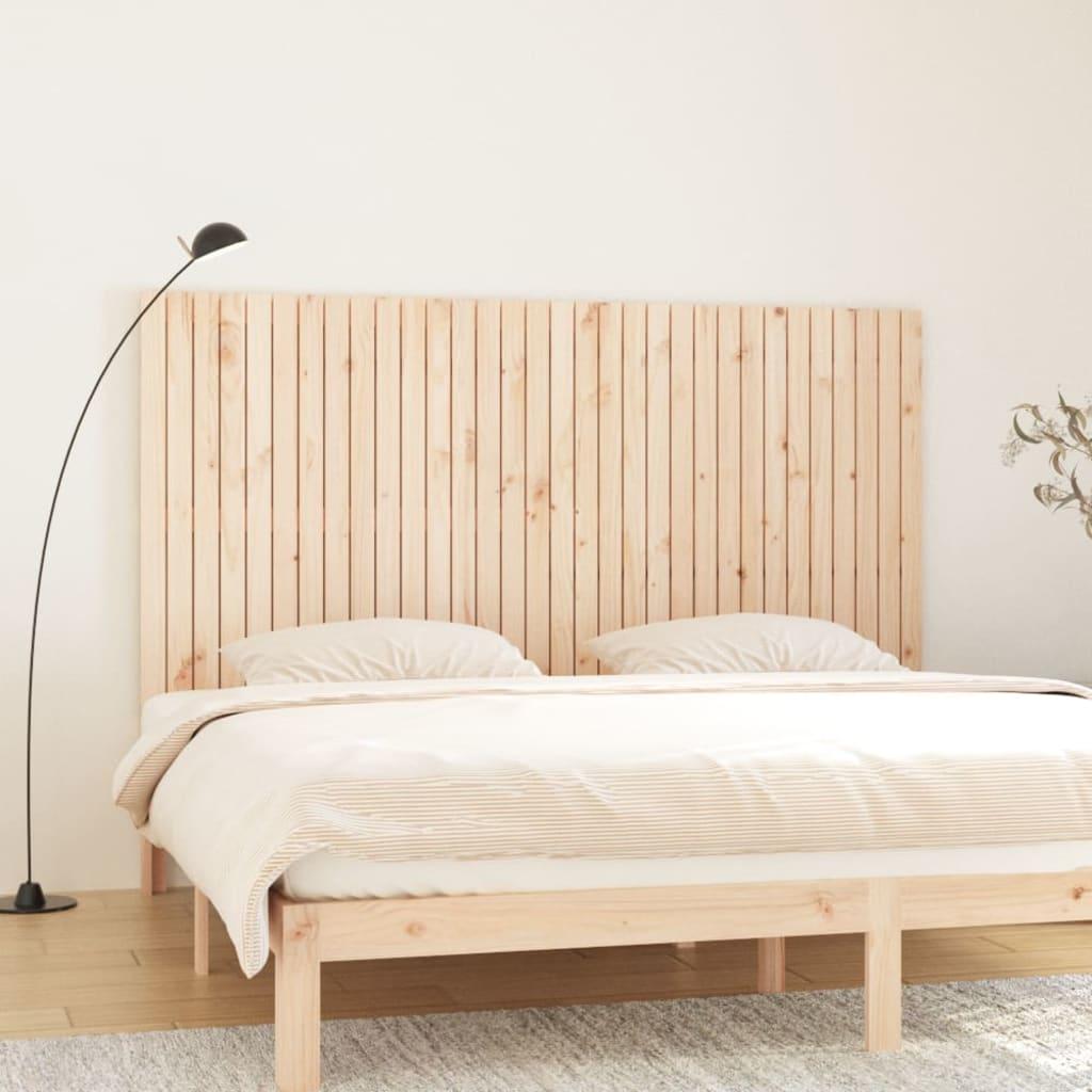 Sengegavl 204X3X60 Cm Massivt Fyrretræ Naturfarvet - 204 x 110 cm