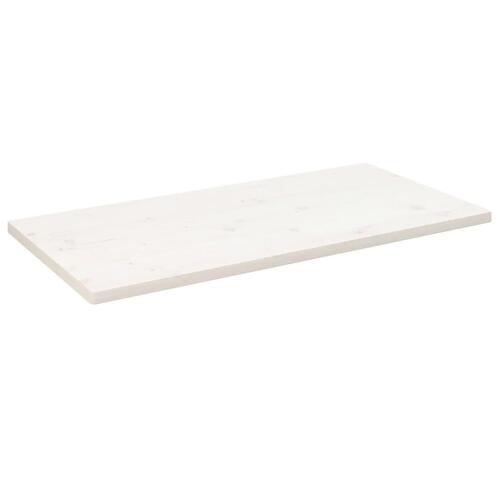 Bordplade 100x60x2,5 cm rektangulær massivt fyrretræ hvid