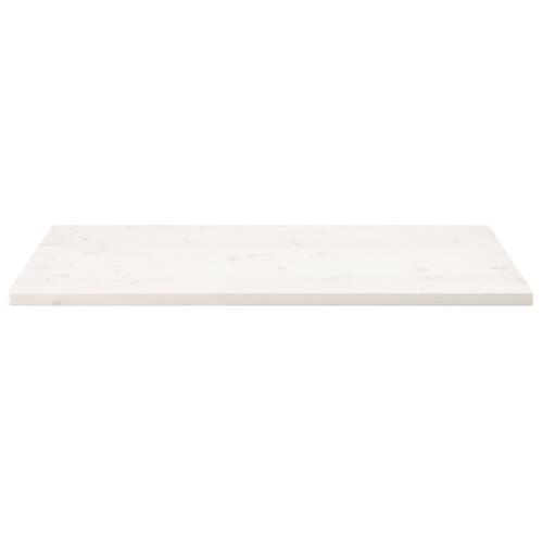 Bordplade 100x60x2,5 cm rektangulær massivt fyrretræ hvid