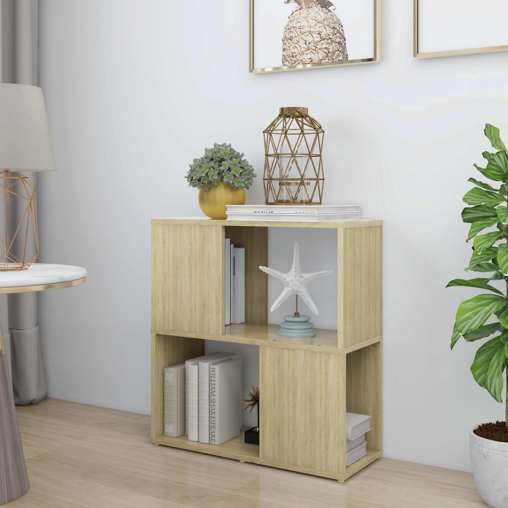 Bogreol 60x24x63 cm konstrueret træ sonoma-eg billede