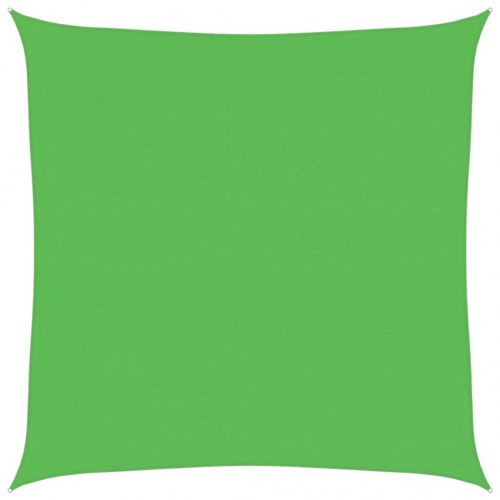 Solsejl 6×6 m - HDPE 160 g/m², lysegrøn, firkantet