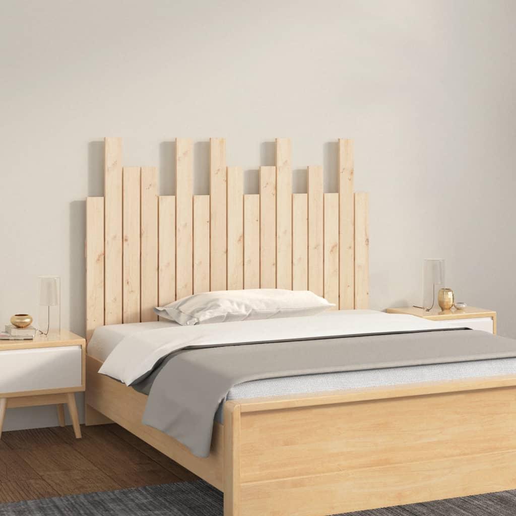 Sengegavl 95,5X3X80 Cm Massivt Fyrretræ - Naturfarvet / 108 x 80 cm