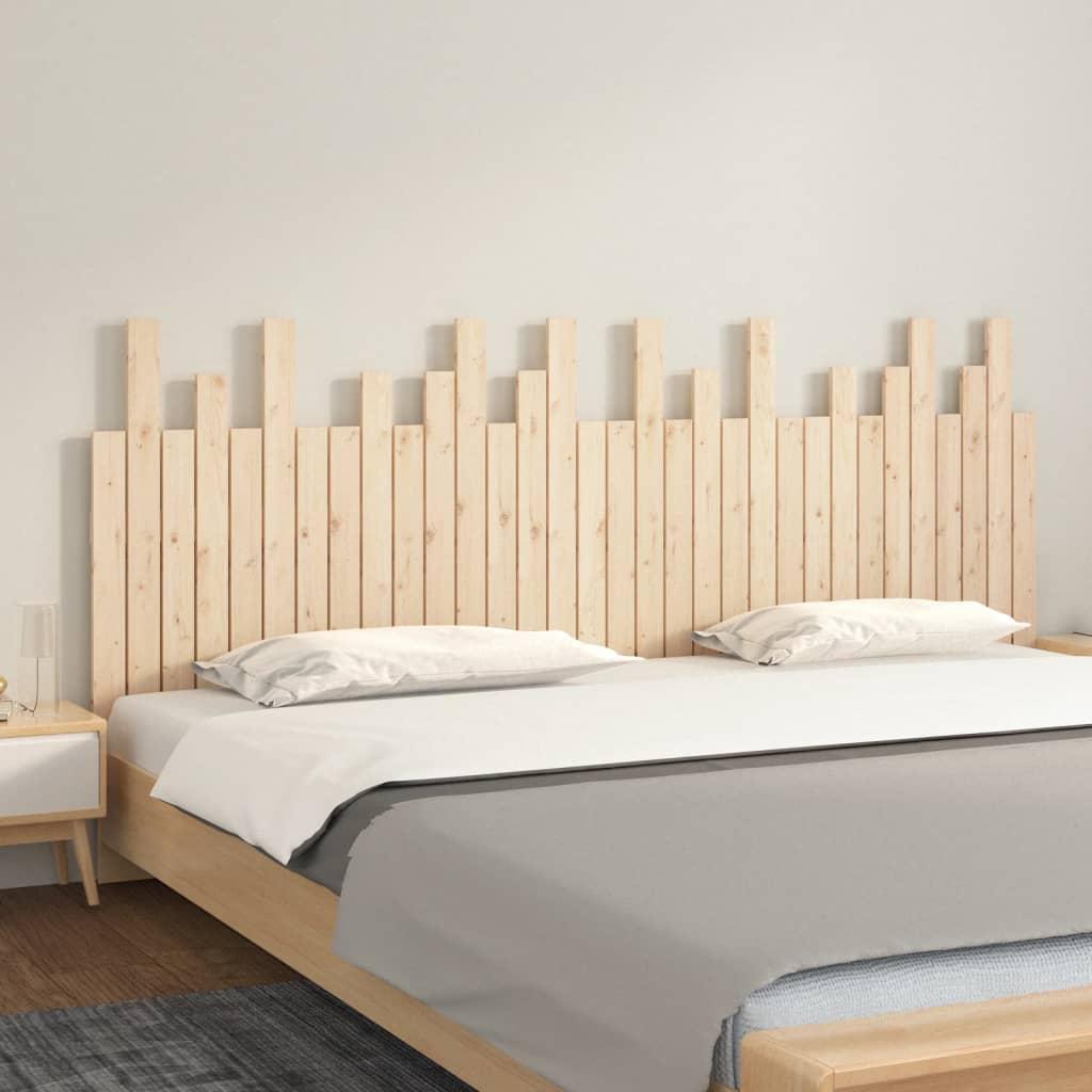 Sengegavl 95,5X3X80 Cm Massivt Fyrretræ - Naturfarvet / 204 x 80 cm