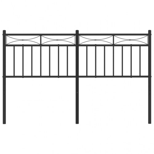 Sengegavl 140 cm metal sort